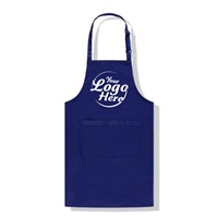 Tablier en polyester imperméable avec boucle de réglage au cou, poches avant, logo personnalisé pour la cuisine, la restauration, les serveurs, réutilisable et lavable