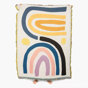 DaiRui Sofa Slipcover Protector Knitted <strong>Large</strong> Fringed Cotton <strong>Custom</strong> Throw Blanket Woven <strong>Tapestry</strong> - Product Image 2