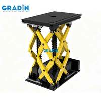 Plateforme élévatrice à ciseaux à chaîne rigide stationnaire robuste, tension personnalisée, levage de haute précision