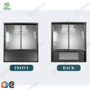 Topbright Design moderne hôtel américain fenêtres coulissantes cadre en aluminium PTAC avec frein thermique en verre persiennes à ouverture horizontale - Product Image 3