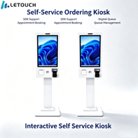 Kiosco de Autoservicio LEHUA con Pantalla Táctil, Impresora Térmica, Escáner de Código QR, Lector de Tarjetas y Reconocimiento Facial