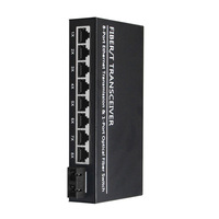 Konverter Media Serat Optik Gigabit 1 SC 8 Port Rj45 Switch Fiber 10/100/1000M