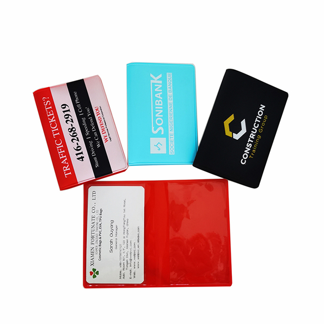 High Quality Custom PVC Plastic ID Card Pouch Business-Grade Soft Vinyl Credit Card Holder Lightweight Convenient Passport Card