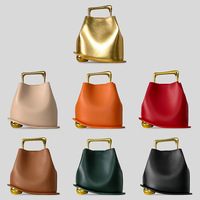 Sac seau irrégulier en PU doublé polyester, style luxe léger, transfrontalier, nouvelle collection 2026, pochette texturée pour femme, à porter à l'épaule ou en bandoulière avec fermoir