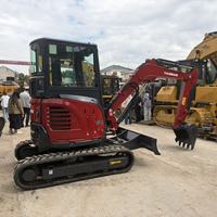 Excavator Mini Yanmar ViO35-6B Bekas Tahun 2022 Model 3420kg Kabin Tertutup Zero Tail Swing Bucket Hammer Teeth Gearbox Pump
