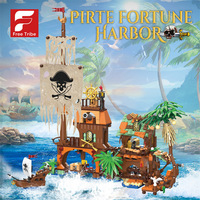 31002 Portique de chantier naval pirate, modèle de construction en plastique ABS, compatible avec les briques et les bateaux