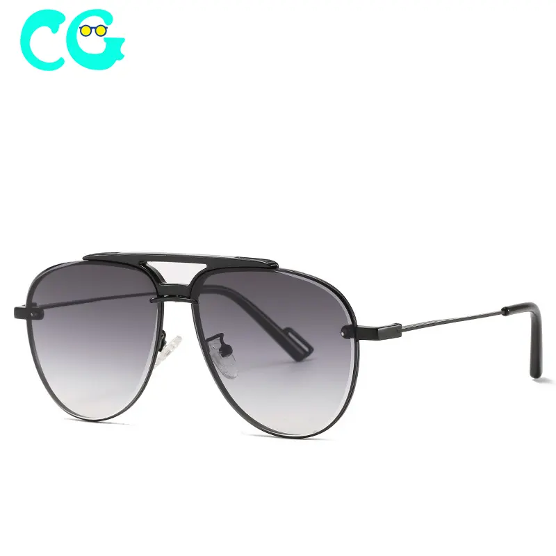 2020 Fashion Pilot Aviation Style occhiali da sole doppi raggi Vintage Gradient Brand Design occhiali da sole Oculos De Sol UV400