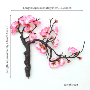 Branches de fleurs de prunier artificielles, lot de plusieurs pièces, fleurs en soie hautement réalistes, décoration pour le Nouvel An chinois - Product Image 6