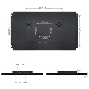 Mở khung VESA 7 ~ 23.6inch Kim Loại màn hình treo tường công nghiệp màn hình cảm ứng LCD hiển thị HD VGA cảm ứng màn hình Màn hình - Product Image 3