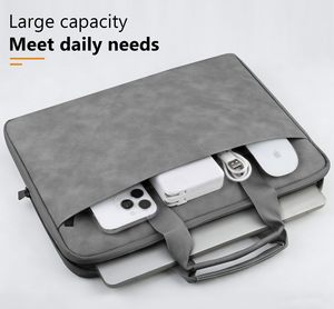 Maletín de Cuero PU Impermeable de Gran Capacidad para Tablet y Portátil de 13, <span class=keywords><strong>14</strong></span> y 15.6 <span class=keywords><strong>Pulgadas</strong></span>, para Macbook e iPad - Product Image 6