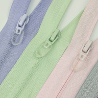 3 #   Fermeture éclair en nylon à glissière transparente multicolore à verrouillage automatique pour vêtements, chaussures, sacs, textiles de maison, accessoires de couture
