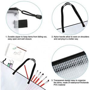 Promotional Art Drawing Packing Transparent Portfolio PVC Handle <b>Document</b> <b>Bag</b> - Product Image 4