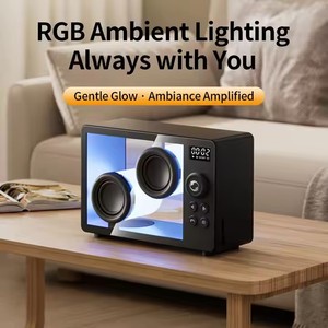 Alarma Altavoz de escritorio inalámbrico portátil creativo Pantalla de reloj de tiempo pequeño Nuevo diseño con transparente para tecnología - Product Image 4