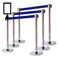 Barrière de gestion de file d'attente rétractable en acier inoxydable simple