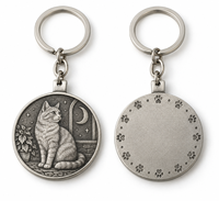 Porte-clés en métal personnalisé sur mesure avec médaillon figuré, logo personnalisé, vente en gros, fournisseur et fabricant