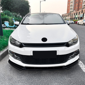 ลิ้นกันชนหน้า Amp-Z สำหรับ Volkswagen Scirocco Mk3 R-Line Gts ปี 2008-2014 สีดำเงา ลายคาร์บอนไฟเบอร์ ผิวด้าน - Product Image 3