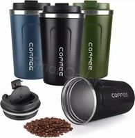Gobelet à café isotherme en acier inoxydable avec couvercle et logo personnalisé