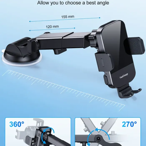 Support de téléphone de voiture à serrage automatique avec chargeur de voiture 15W à charge rapide - Product Image 4