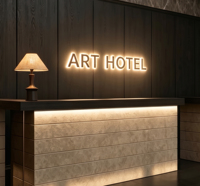 Enseigne lumineuse personnalisée Carrey Sign pour hôtel, enseigne publicitaire éclairée, lettres extérieures, signalétique commerciale 3D sur mesure