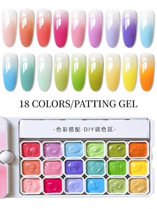 Vernis à ongles semi-solide à base d'eau française 18 couleurs, gel UV haute saturation pour femmes et salons - Product Image 2