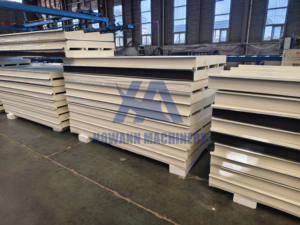 เครื่องทำแซนด์วิช PU ใช้งานง่ายเครื่องจักรทำแผงก่อสร้าง - Product Image 4