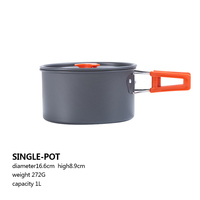 Batterie de cuisine camping pour 10 personnes/portable camping et randonnée sac à dos ustensiles de cuisine s