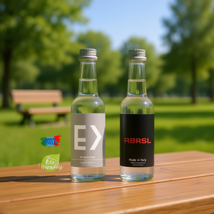 Bouteille d'eau Prisca 20 oz en verre, écologique, fabriquée en Italie - Product Image 3