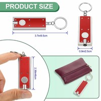 Lampu Gantungan Kunci LED Mini Senter Keren Dapat Diisi Ulang USB Lampu Baca Buku Anak Pelajar Lampu Darurat Lampu Lubang Kunci Tangga