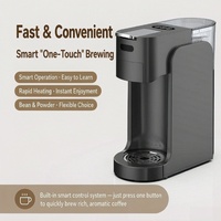 Machine à café expresso multi-capsules entièrement automatique, préparation en une touche, réservoir en plastique de 750 ml, pompe >20 bars, pour usage au bureau ou à l'hôtel