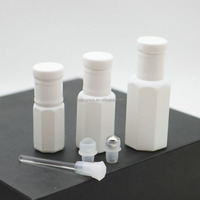 Vente flash - Bouteille d'huile essentielle en verre octogonale à bille roulante avec bouchon à vis, 3 ml, 6 ml, 12 ml, blanche, pour parfum, huile d'oud