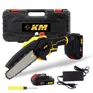 เลื่อยโซ่ยนต์แบตเตอรี่ 21V Max แบบพกพาขนาดเล็ก สำหรับงานตัดไม้และตัดแต่งกิ่ง ระยะใช้งาน 8 กม. - Product Image 2