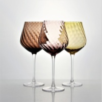 Gobelet personnalisé en relief de couleur rose ambre, verres à vin en cristal, verre à vin rouge, 600ml