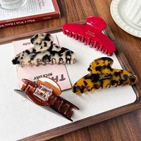 Pince à cheveux en forme d'anneau géométrique de style français, faite à la main en acétate, fabriquée à Yiwu, pour un look d'humeur, pince requin vintage pour chignon ou coiffure relevée