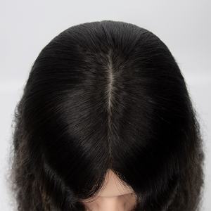 Peluca judía con base de seda y encaje frontal, cabello humano atado a mano de primera calidad para un aspecto realista - Product Image 4