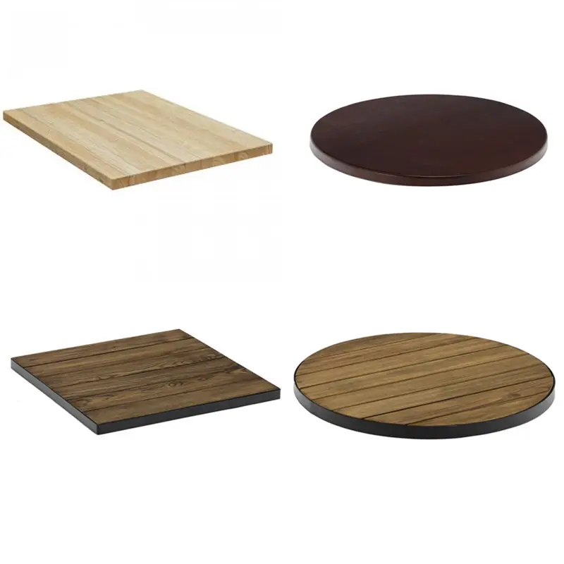 Tabela de madeira madeira madeira tamanho superior quadrada café sala de jantar