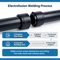 Raccords électrofusion HAISHA en PEHD de haute qualité, coudes, tés, réducteurs lisses pour conduites d'eau haute pression – Approvisionnement direct usine