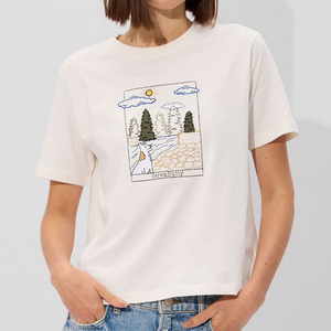2025 T-shirt Boxy Fit en gros pour femmes et filles-T-shirt décontracté à manches courtes à motif mignon | Vêtements mignons personnalisés OEM - Product Image 5