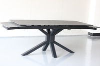 Meubles de salle à manger modernes et luxueux sur mesure, pieds en métal, plateau en céramique, verre trempé, table pliable 8 places