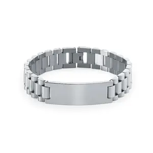 Exquisite All-Match-Mode Herren Edelstahl Uhren kette Massiv Titan Stahl Armband Kette graviert Armband