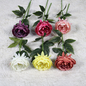 Fleur artificielle, branche unique, pivoine noble, fleur en soie, décoration douce pour la maison, salon, art floral de mariage - Product Image 2