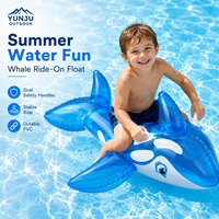 Bouée gonflable Baleine pour enfants, jouet de piscine, animal aquatique, avec deux poignées, en PVC durable, pour l'été et les activités de plein air, OEM ODM