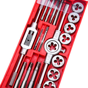 Jumlee Tap And Die Set 20Pcs M3 To M12 Manual <b>Thread</b> Cutting <b>Tools</b> For Metal Working - Product Image 2