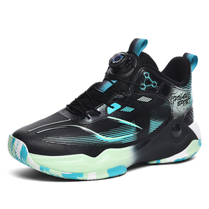 Chaussures de basketball montantes décontractées en <span class=keywords><strong>cuir</strong></span> microfibre avec amorti EVA et semelle extérieure en caoutchouc MD pour entraînement en salle pour hommes - Product Image 3