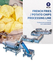 Máquina para hacer patatas fritas y patatas fritas de acero inoxidable totalmente automática KLS para fábrica de aperitivos y planta de fabricación