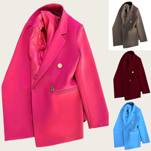 Boutique-Mode Damenblazer Elegante Koreanische Lässige Einfarbige Jacke mit Langen Ärmeln Bürodamen-Jacke Oberbekleidung - Product Image 4