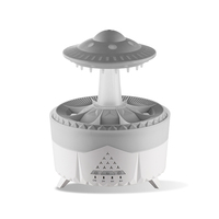 Diffuseur d'arômes en forme de goutte de pluie, lampe nuage, diffuseur d'huiles essentielles, ultrasonique, télécommande, lumière nocturne colorée, UFO, champignon
