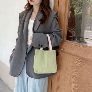 Corduroy Cosmetic <b>Small</b> Handheld Pouch Portable Sundries Storage Bag for Daily Makeup Organizer - Product Image 4