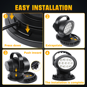 Faro LED Todoterreno Personalizado de 7 Pulgadas y 50 W, Resistente al Agua IP66, Rotación de 360 Grados, Control Remoto Inalámbrico, Base Magnética de 12 V, Lámpara Auxiliar para <span class=keywords><strong>ATV</strong></span>, Nuevo - Product Image 3