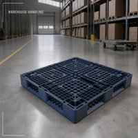 Palette en plastique à double face à plat, en HDPE, pour salle blanche, entreposage pharmaceutique, entrepôt hygiénique, logistique, service OEM