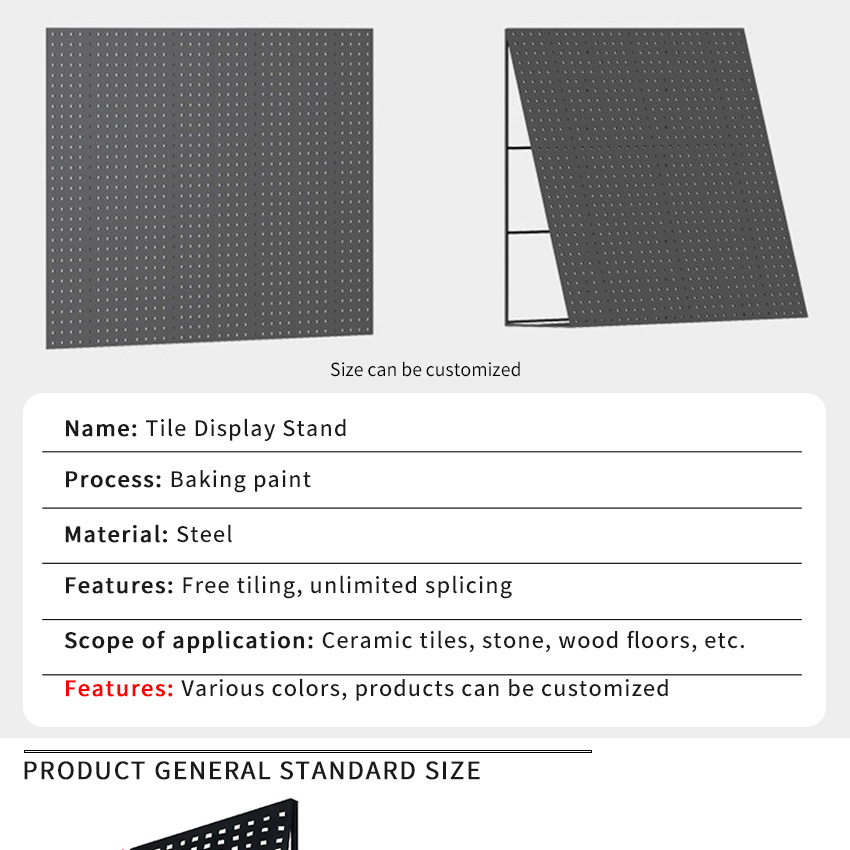 New design marble standing quartz showroom tile pegboard artificial ceramic floor metal stone display rack